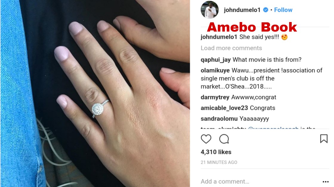 John Dumelo Announces His Engagement (2)