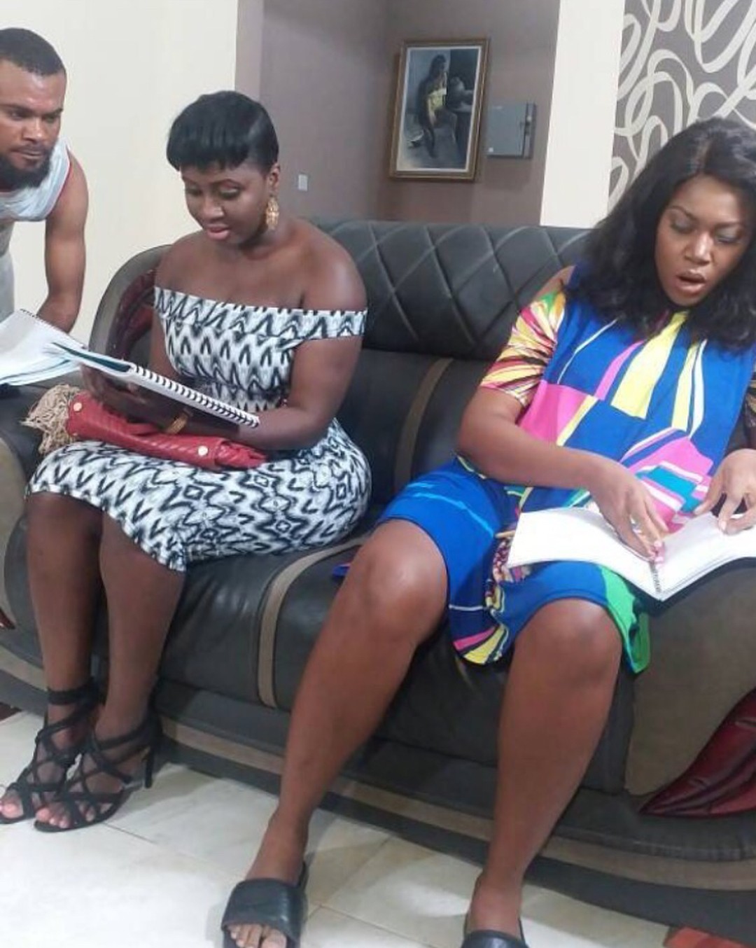 Yvonne Nelson And Princess Shyngle On Set Of New Movie Rape (4)