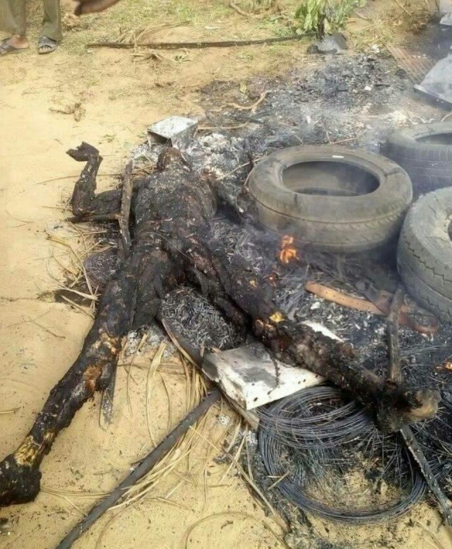 Suspected Armed Robbers That Were Burnt To Ashes In Akwa Ibom (3)