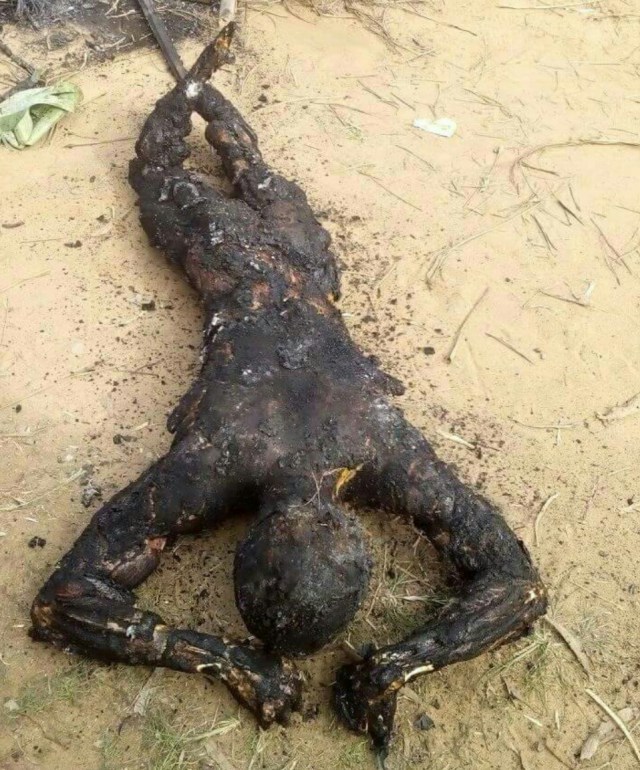 Suspected Armed Robbers That Were Burnt To Ashes In Akwa Ibom (5)