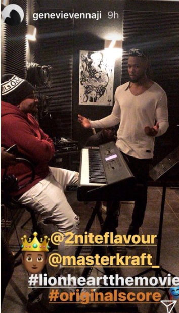 Genevieve Nnaji Hits The Studio For Collaboration With Flavour (2)