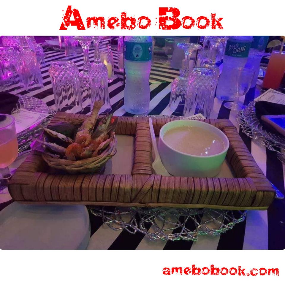 Garri And Fried Fish Was Served At A wedding In Lagos