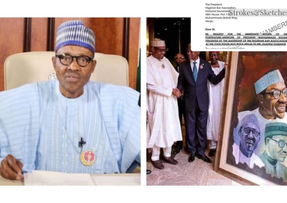 Man Drags The Nigerian Bar Association To Court For Presenting His Artwork To Buhari Without His Authorization After They Had Initially Said The President Won't Receive Such