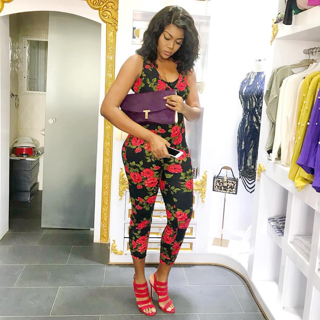Yvonne Nelson Rocks Floral Outfit