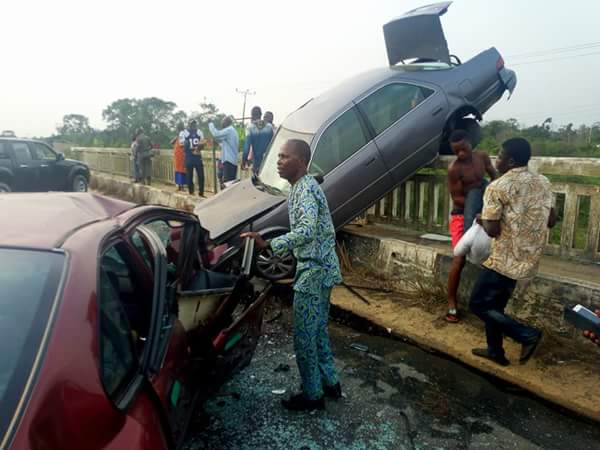 Collision Of Two Cars Destroyed A Man's Leg In Bayelsa State (2)
