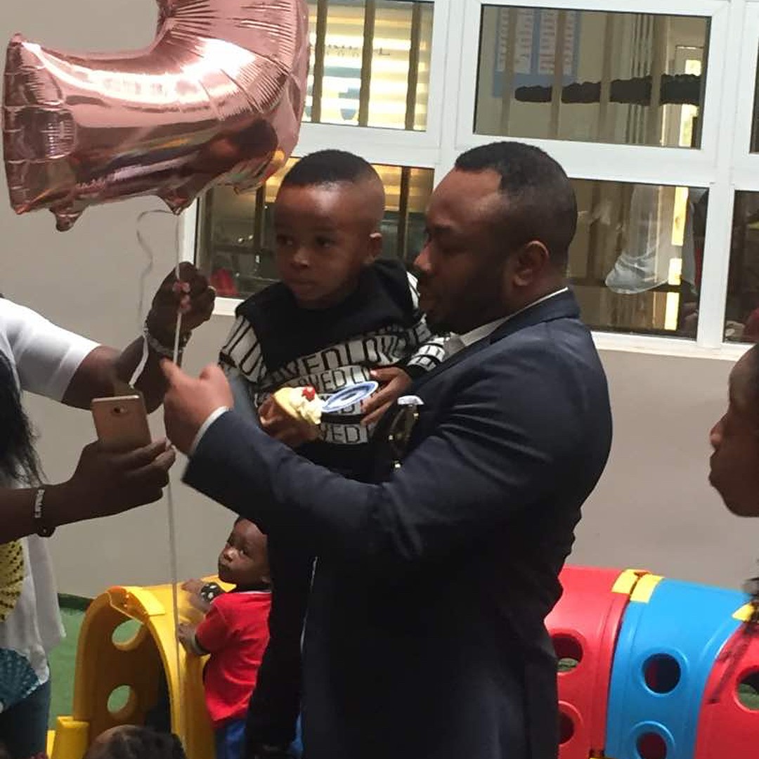 Tonto Dikeh And Olakunle Churchill Reunite For Son's Second Birthday (3)