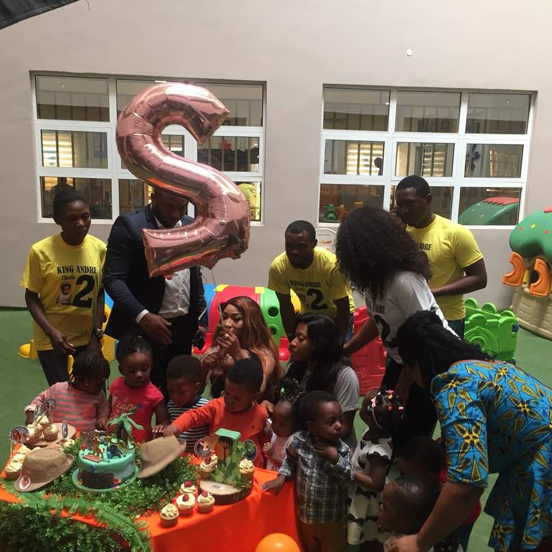 Tonto Dikeh And Olakunle Churchill Reunite For Son's Second Birthday (4)