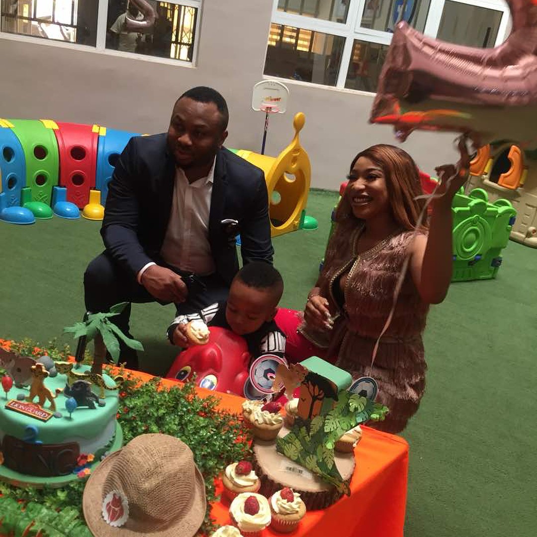 Tonto Dikeh And Olakunle Churchill Reunite For Son's Second Birthday (5)