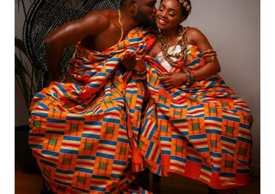 Prince David Osei And Ava Enchill Rock Stunning Kente Traditional Cloth To Mark Ghana's 61st Independence Celebrations
