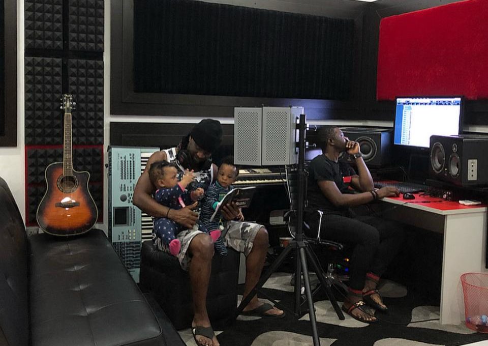 Paul Okoye Receives His Twins In The Studio