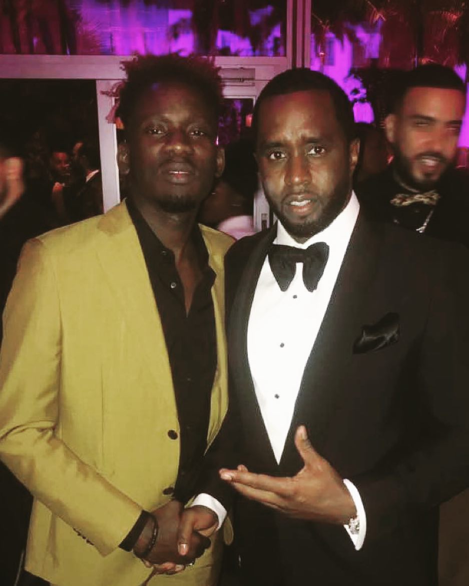 Mr Eazi Poses With Diddy At Vanity Fair Oscar Party 2018