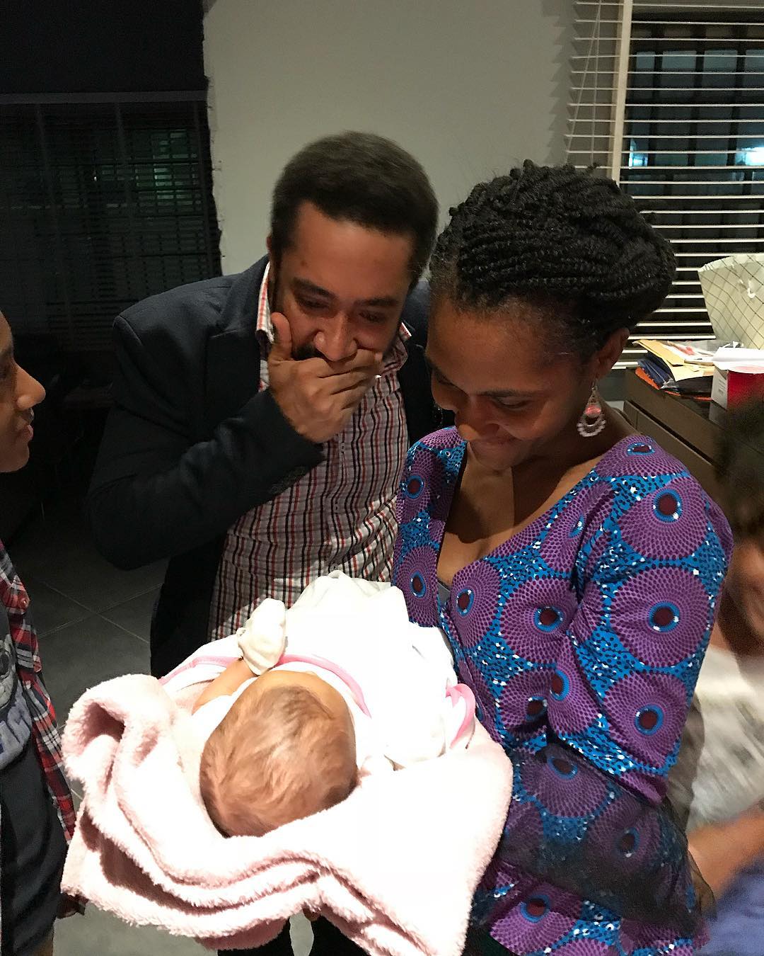 Majid Michel And Wife Pictured With Yvonne Nelson's Baby (2)