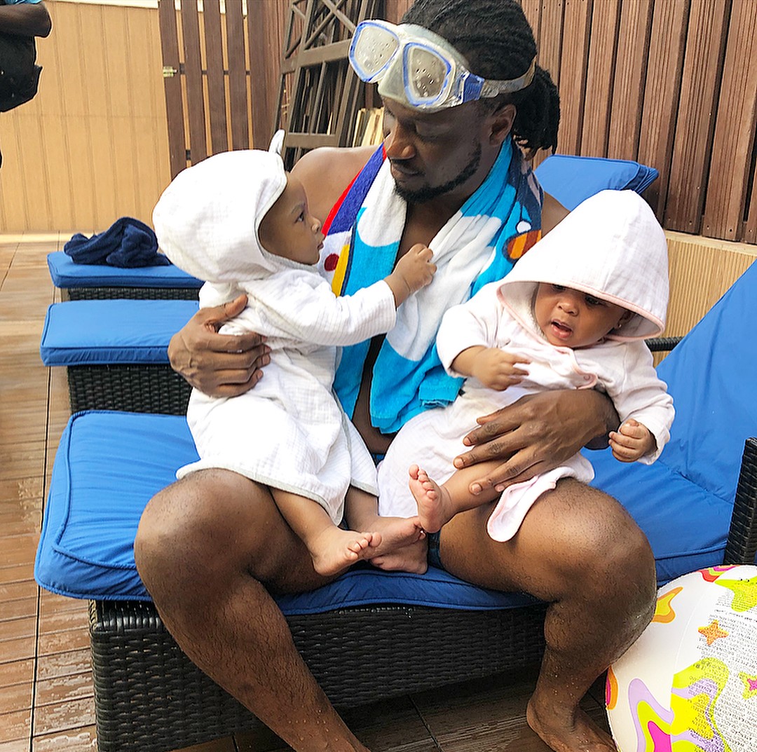 Paul Okoye Playing With His Children (2)