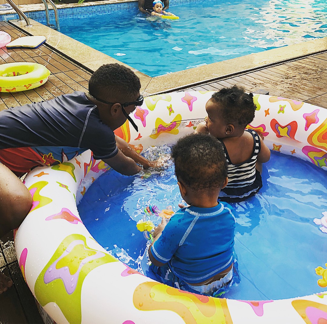 Paul Okoye Playing With His Children (3)