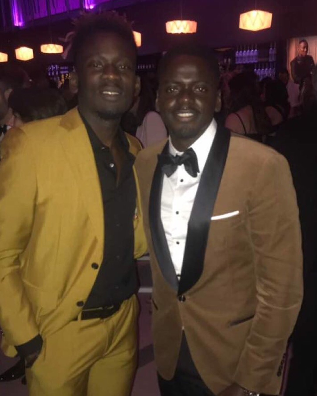 Mr Eazi Poses With Daniel Kaluuya Vanity Fair Oscar Party 2018