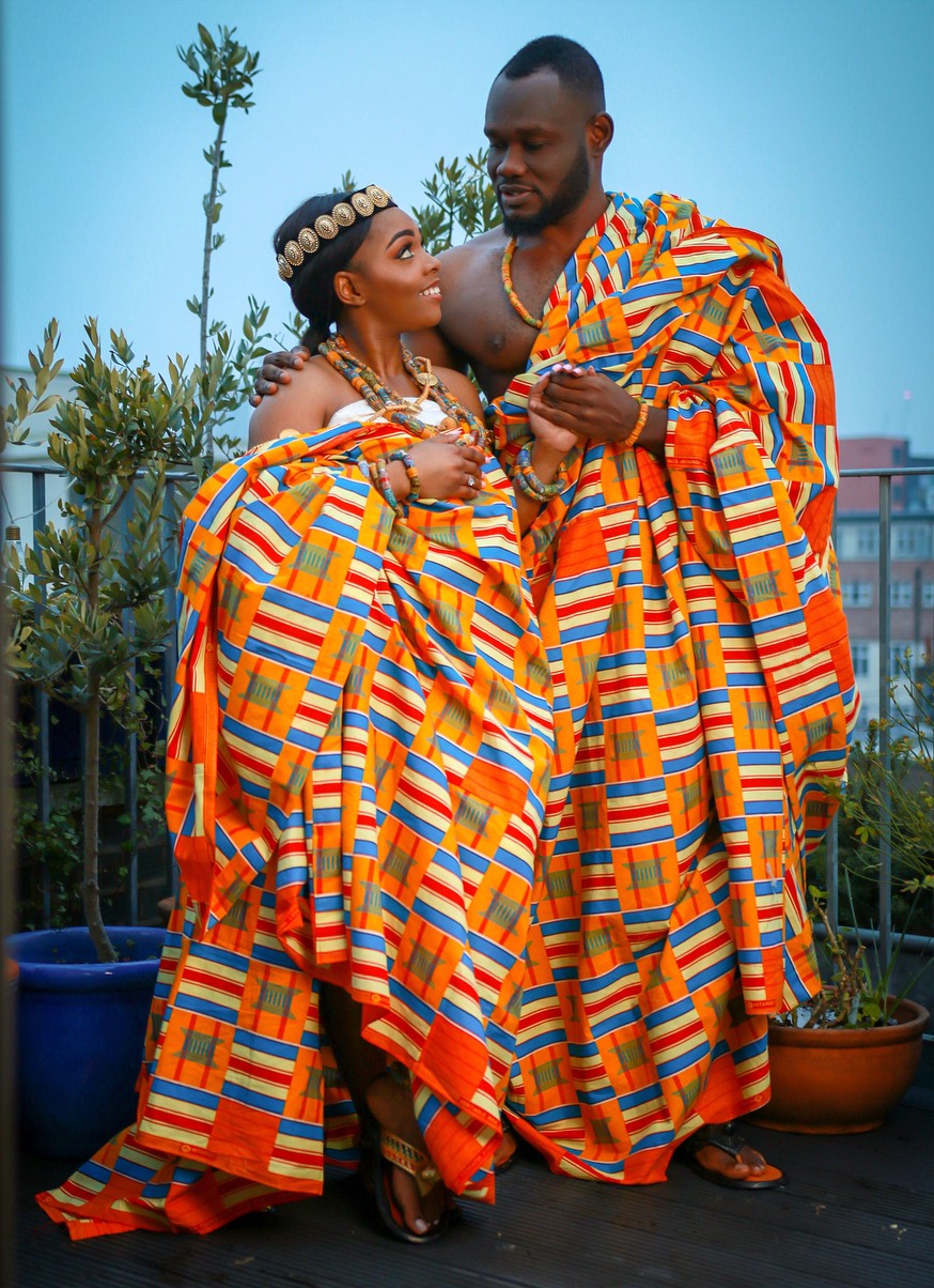 Prince David Osei And Ava Enchill Rock Stunning Kente Traditional Cloth To Mark Ghana's 61st Independence Celebrations (7)