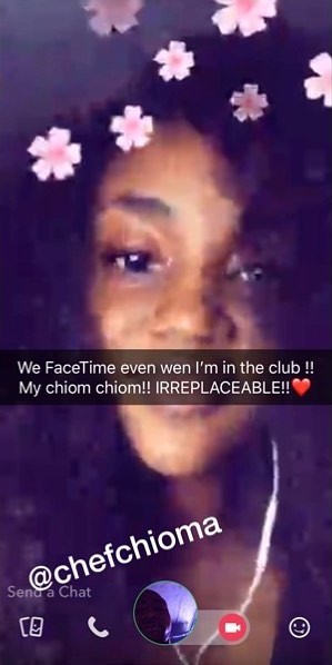 Irreplaceable Love: Photo Of Davido FaceTiming Girlfriend Chioma While Clubbing (2)