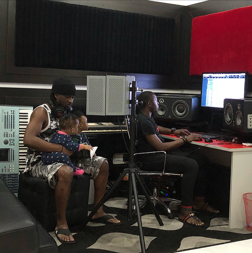 Paul Okoye Receives His Twins In The Studio (2)