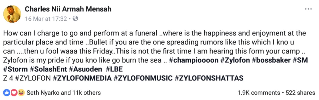 Shatta Wale Blasts Bullet For Saying He Charged Money To Perform At Ebony Reigns Tribute Concert (2)