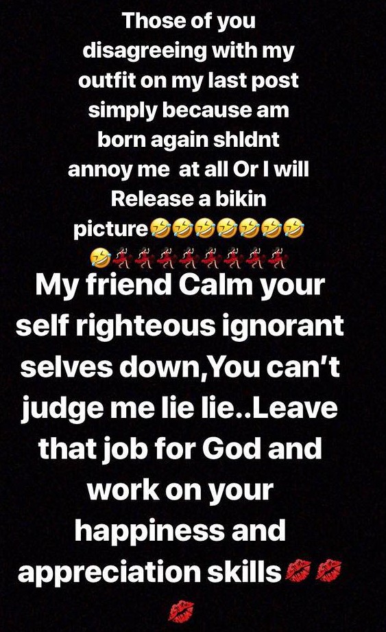 Tonto Dikeh Blasts Critics Who Say Her S**y Outfit Is Not For A Born Again Christian (3)