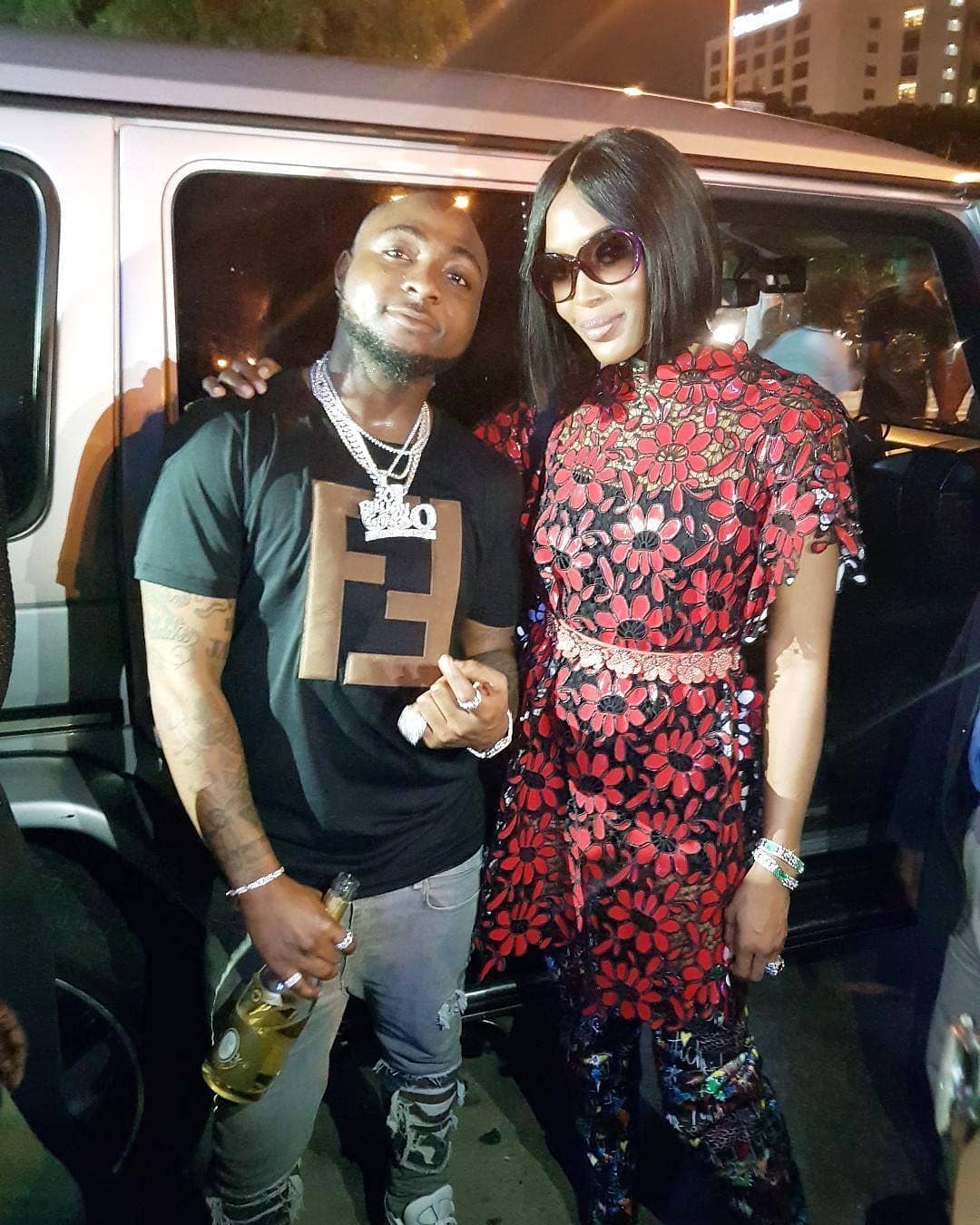 Davido Pictured With Naomi Campbell (2)