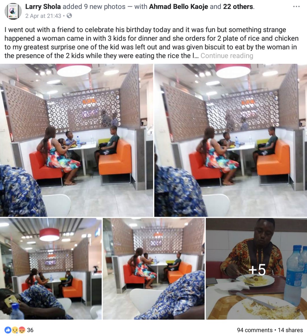 Nigerian Guy Narrates How Woman Ordered Mouth-Watering Dinner For Kids But Left Maid With Biscuit (2)