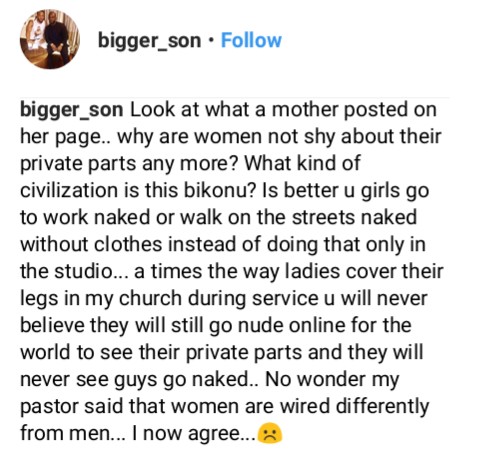 Chinedu Ikedieze Sees Beauty In Picture Of Completely N***d Woman Carrying Her Child (2)