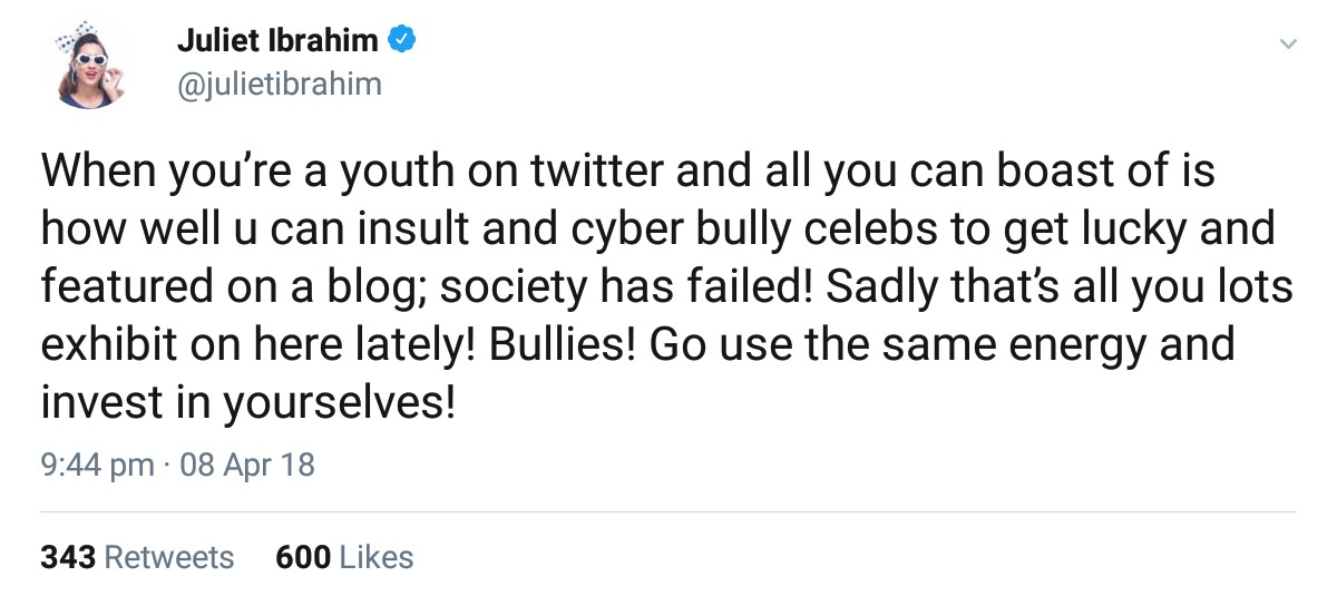 Juliet Ibrahim Cries Out Loud Against Youths Who Waste Data Bundle Insulting People On Social Media (2)