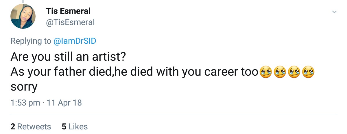 Twitter User Mocks Dr Sid Over Career