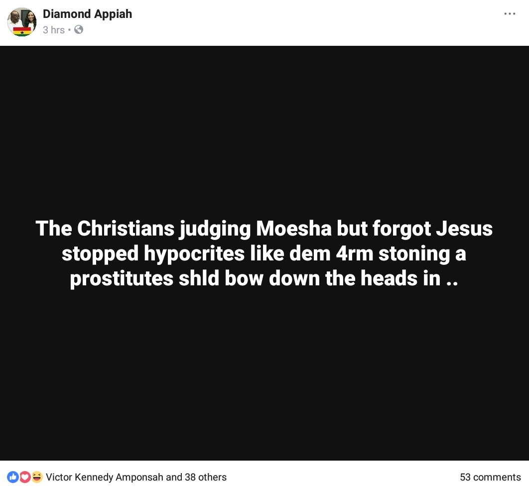 Diamond Appiah Slams Hypocrites Attacking Moesha Boduong (2)