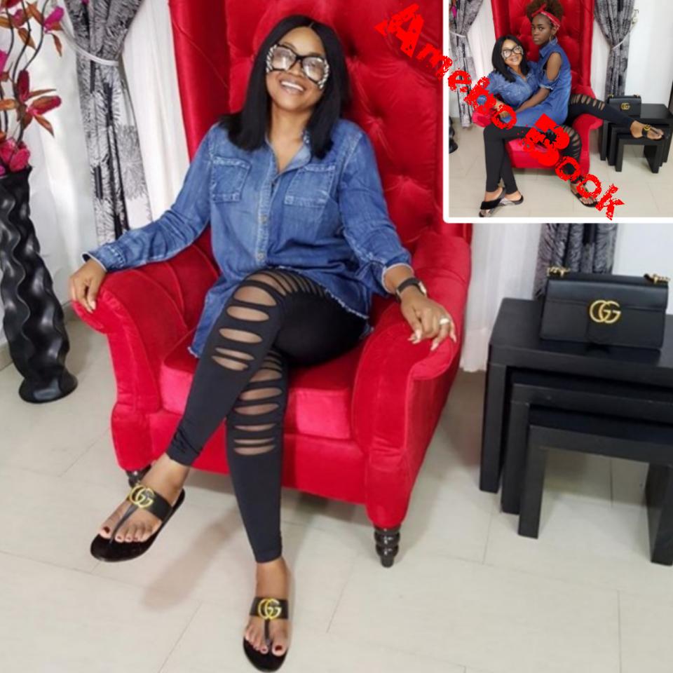 Mercy Aigbe And Daughter Michelle Slay In Denim