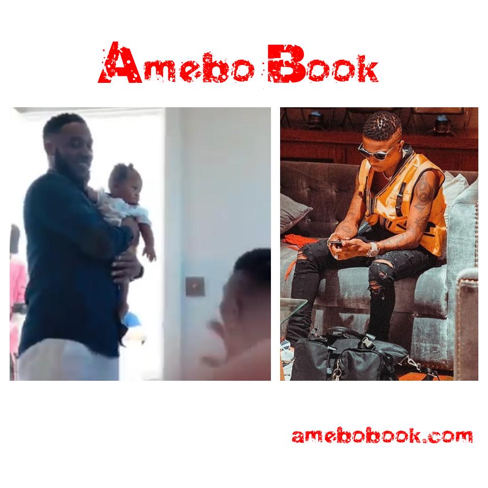 JJ Okocha Hangs Out With Wizkid And His Son Zion