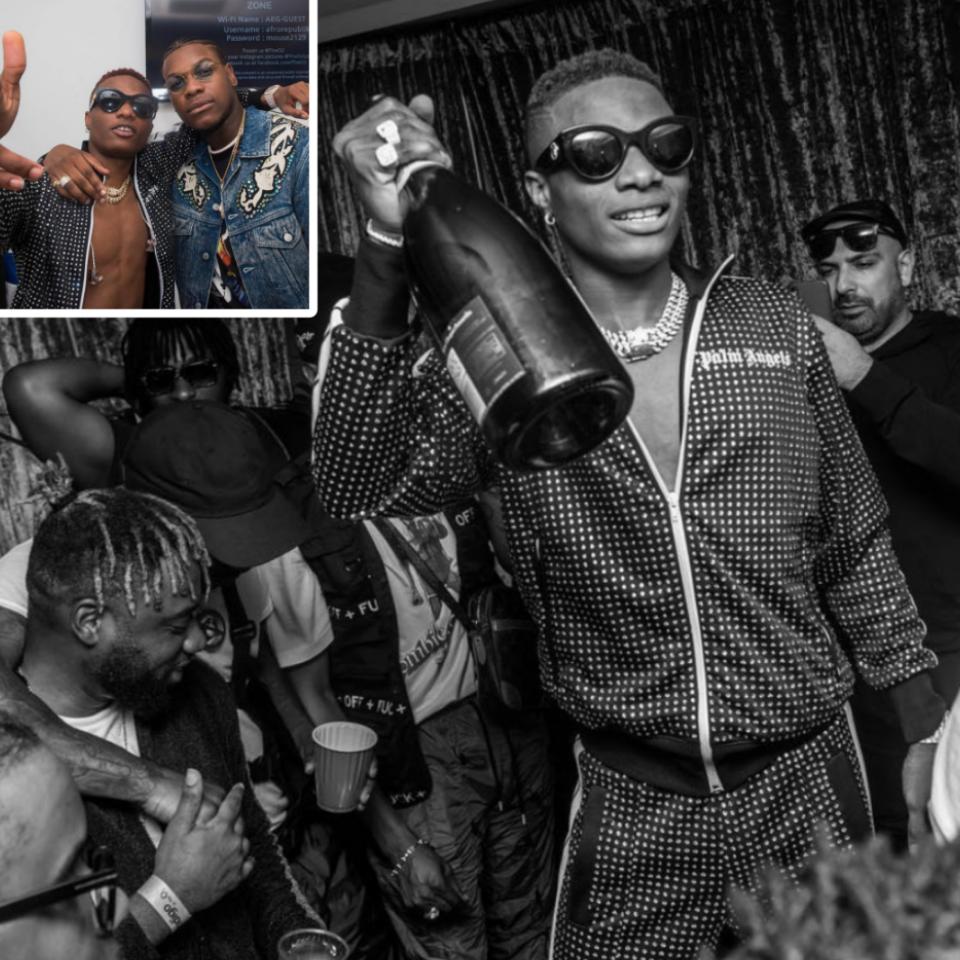 John Boyega Poses With Wizkid And Tiwa Savage