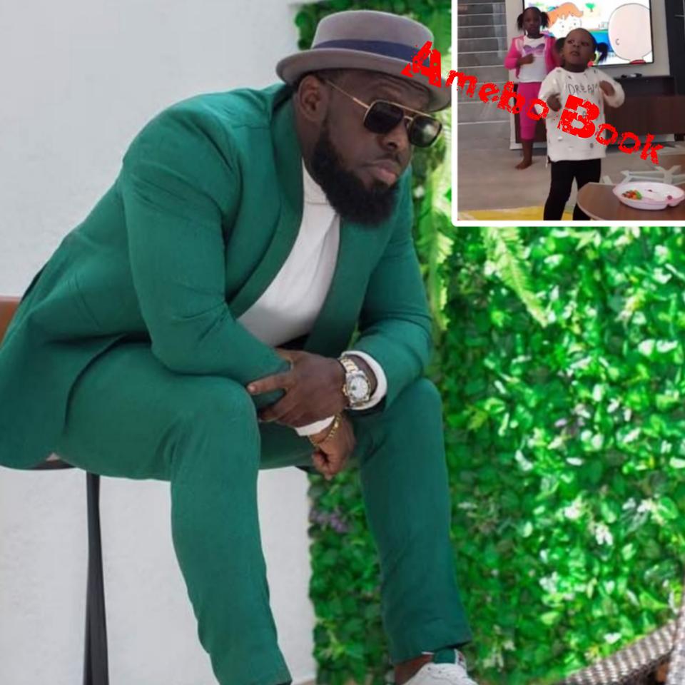 Timaya's Daughters Teaching Him How To Dance 'Shaku Shaku'