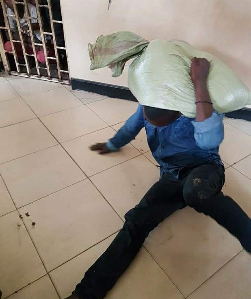 Thief Hands Himself Over To Police After Stolen Package From Old Woman Gets Stuck On His Head (3)