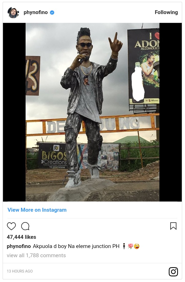 Phyno Statue Erected In Eleme (3)