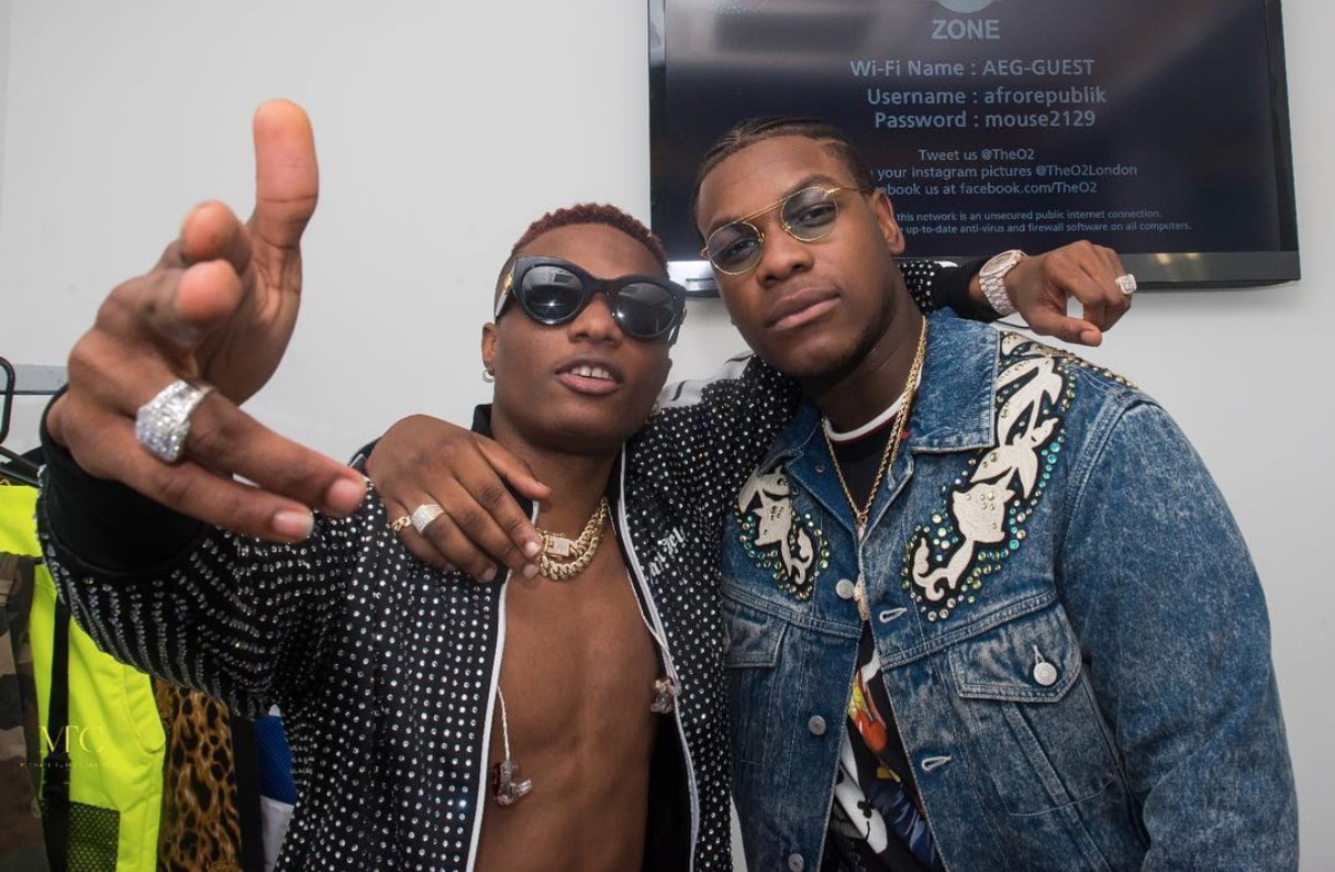 John Boyega Poses With Wizkid Backstage 02 Arena