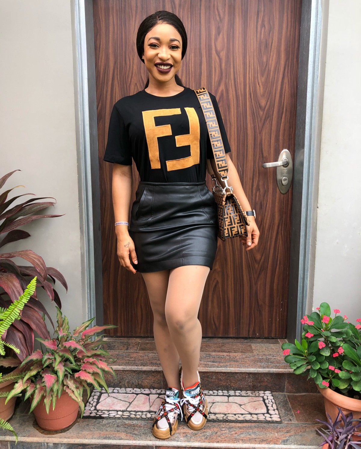 Tonto Dikeh Fendi T-Shirt