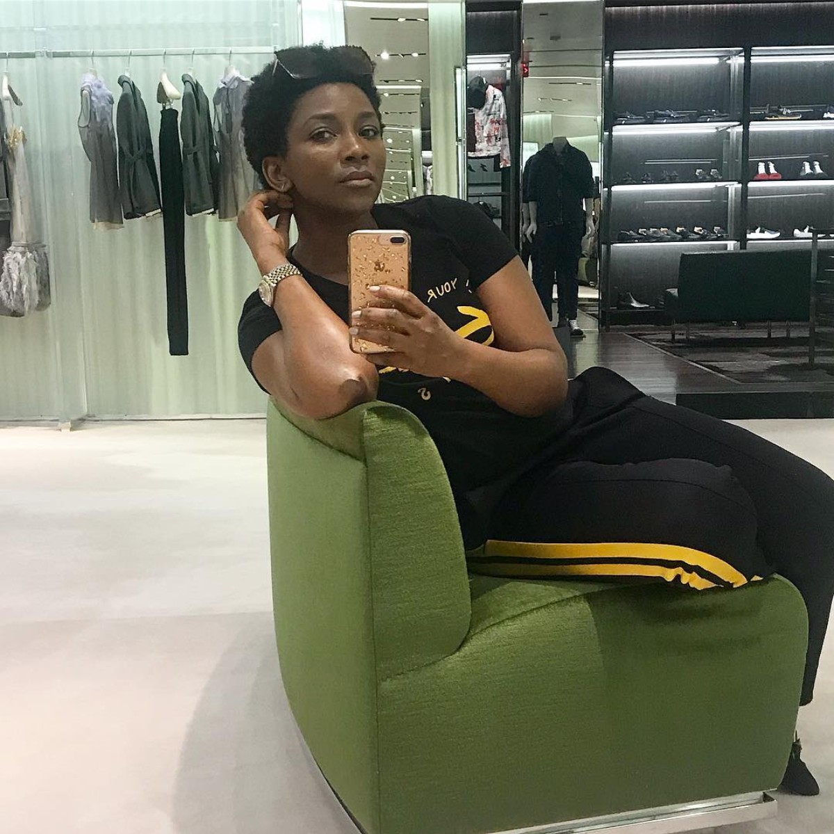 Genevieve Nnaji Slays In All Black Outfit (3)