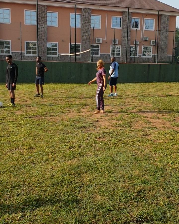 Father's Day Football Match In Tonto Dikeh Son's School (2)