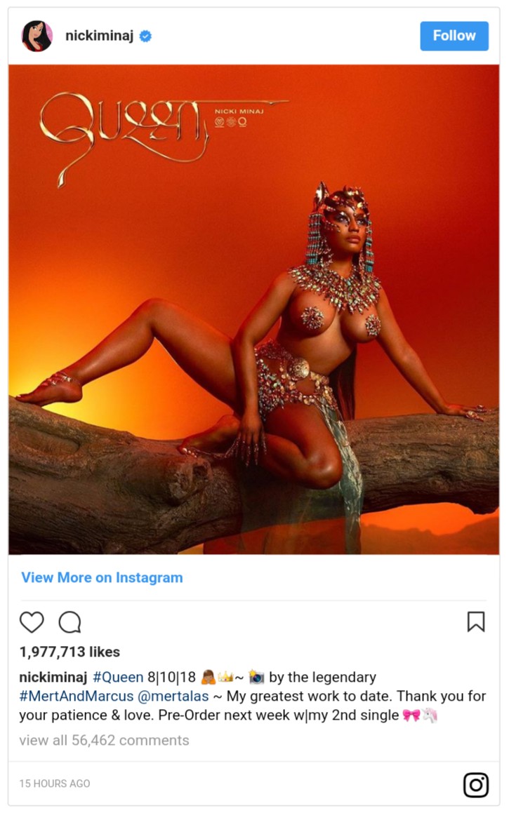 Nicki Minaj Reveals Sexy Album Cover For Queen (2)