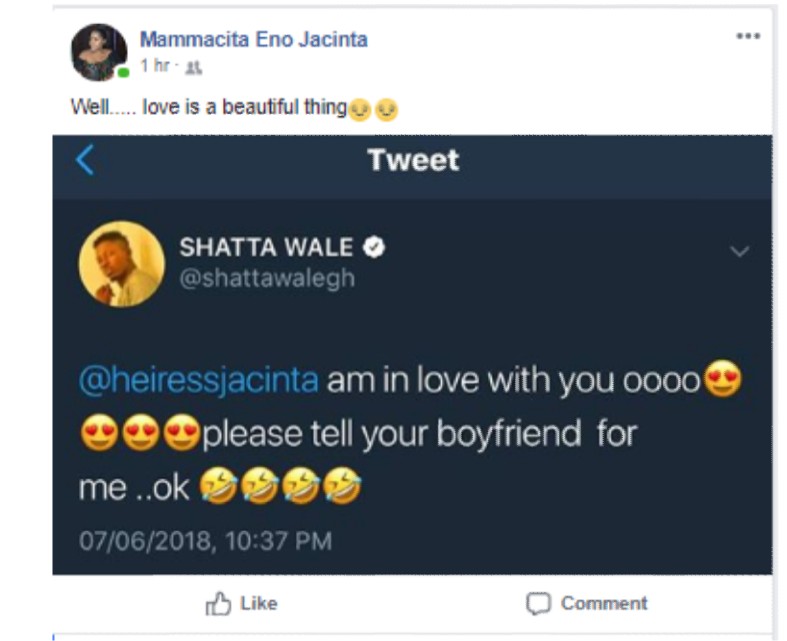 Shatta Wale Openly Declares Love For Comedienne Jacinta (3)