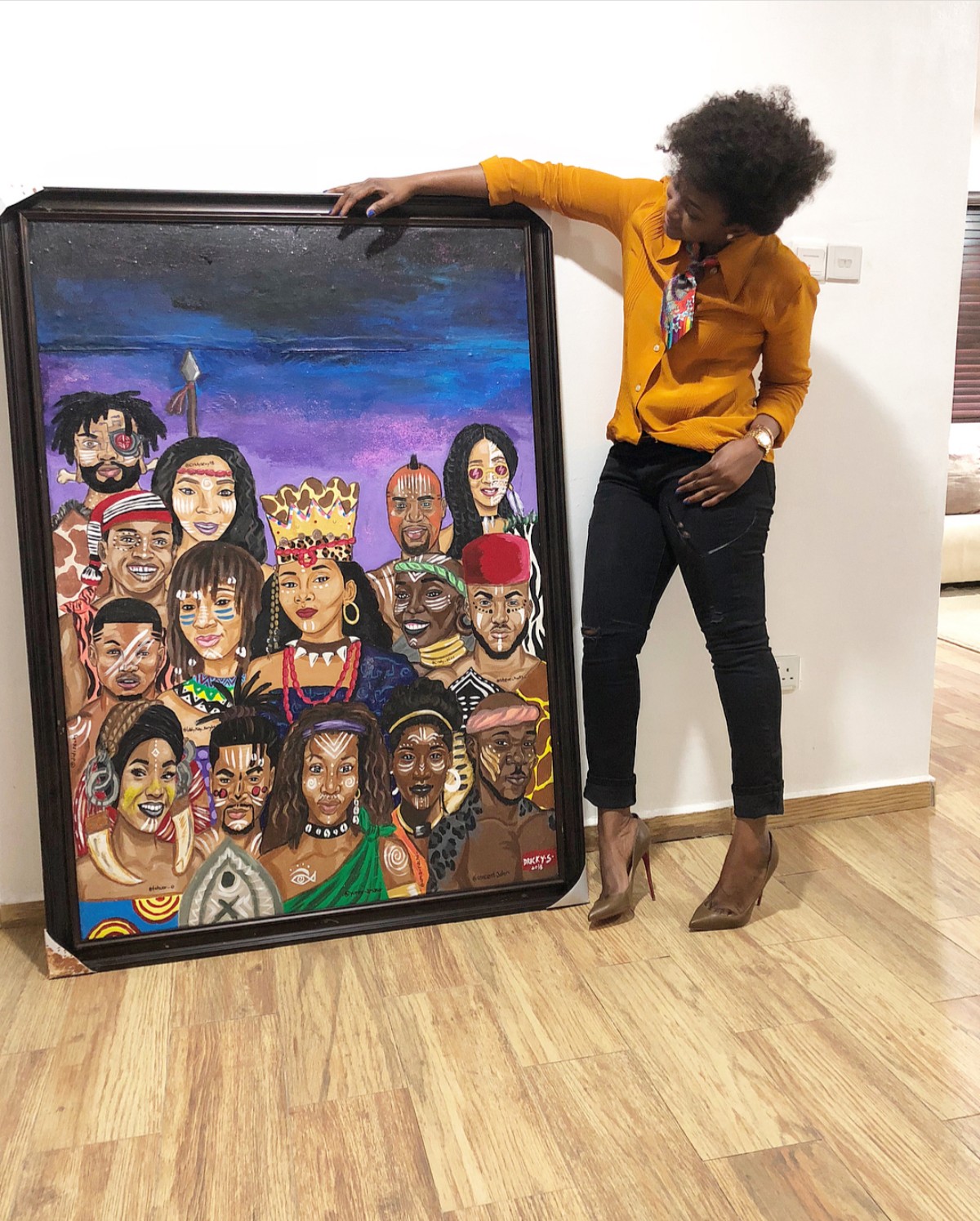 Genevieve Nnaji Painted As A Queen (2)