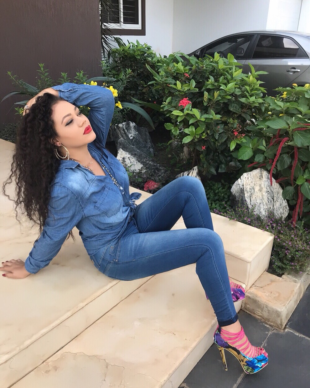 Nadia Buari Denim-on-Denim