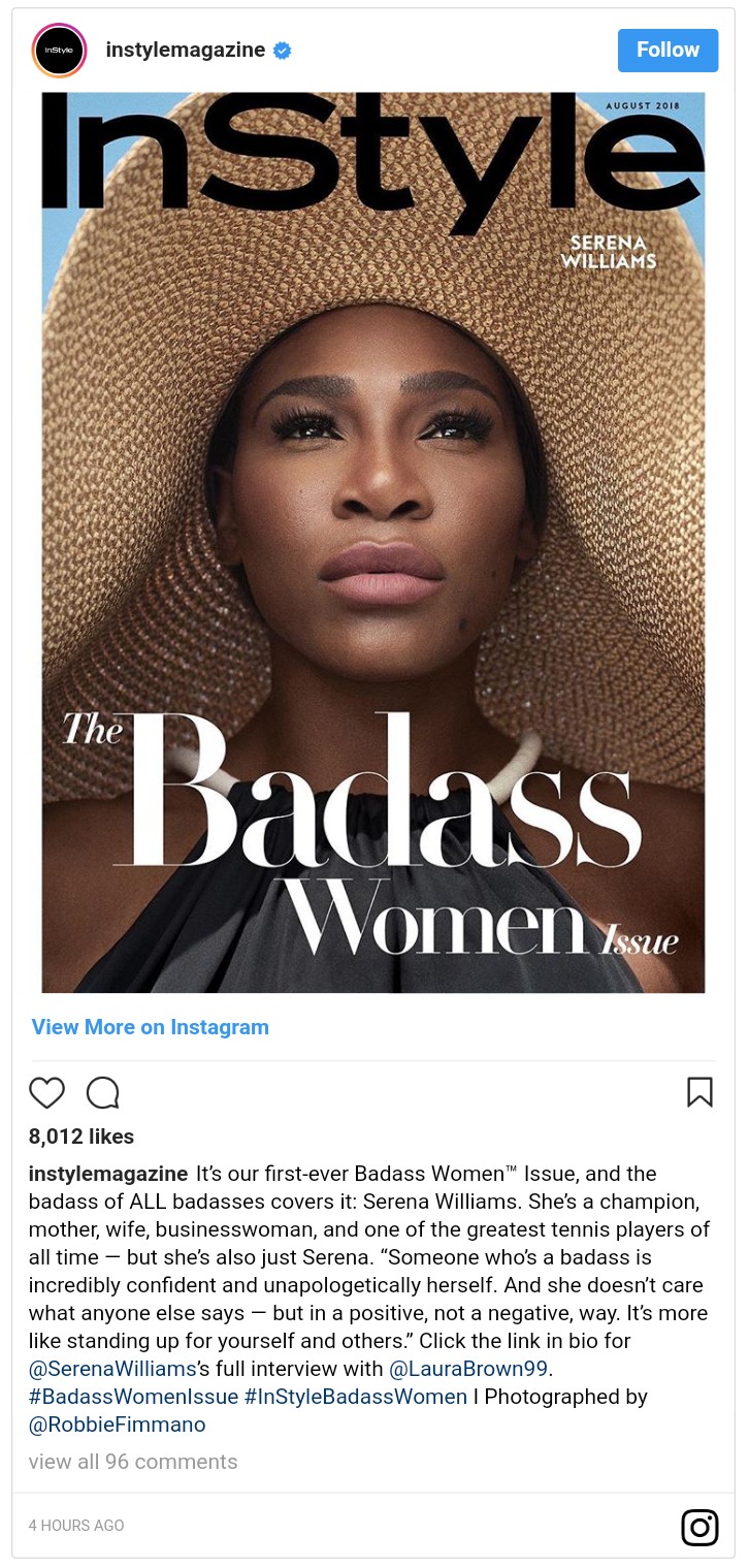 Serena Williams Covers First Badass Women Issue InStyle Magazine (6)