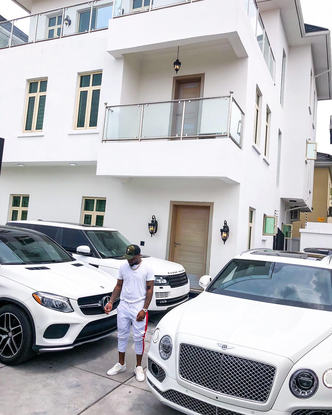 Davido Shows Off His All White Expensive Cars (2)