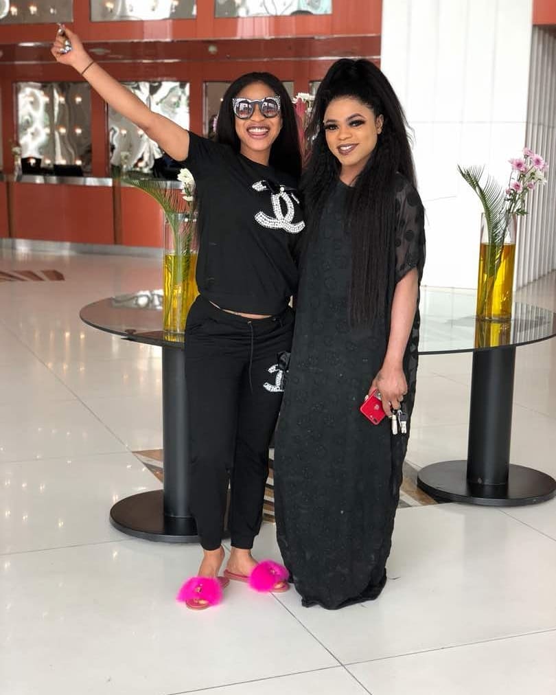 Tonto Dikeh And Bobrisky Step Out In Black Coordinating Ensembles (4)