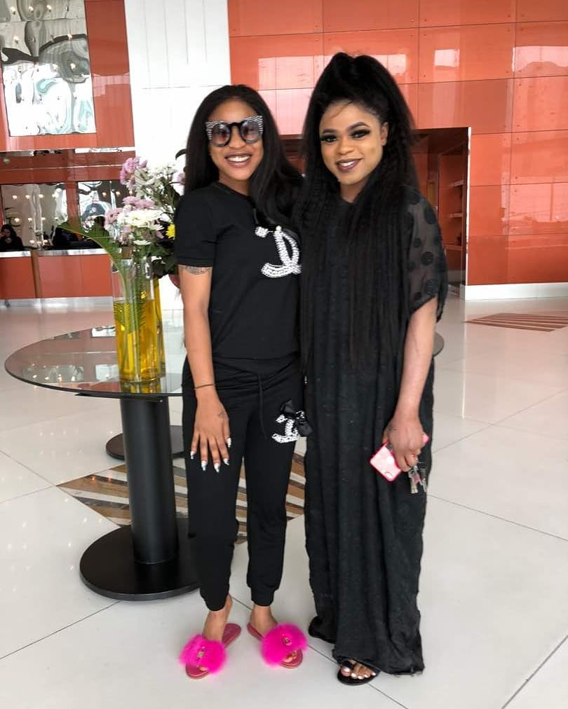 Tonto Dikeh And Bobrisky Step Out In Black Coordinating Ensembles (3)