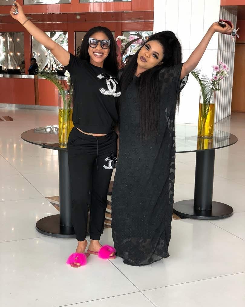 Tonto Dikeh And Bobrisky Step Out In Black Coordinating Ensembles (2)