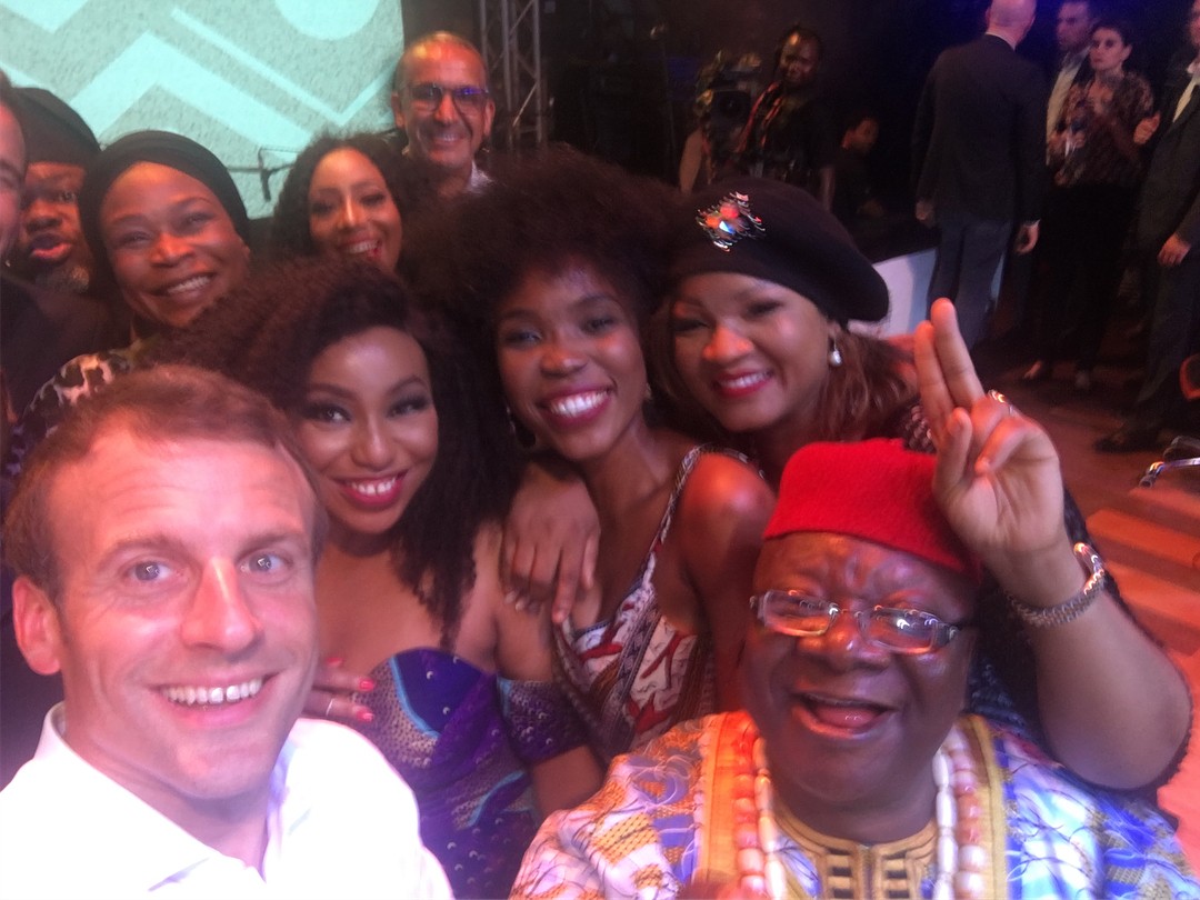 Rita Dominic Pictured With French President Emmanuel Macron (2)